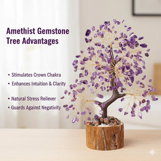 Vitality Amethyst Crystal Tree - Spiritual Protection, Intuition and Inner Peace