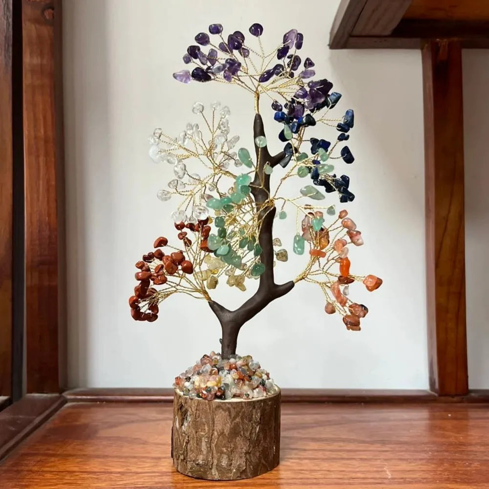 Vitality Seven Chakra Crystal Tree - Positive Energy, Healing & Prosperity