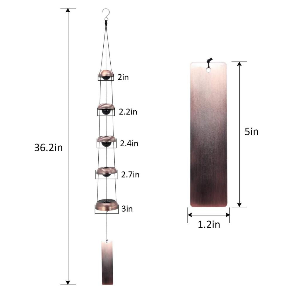 Multi-Tiered Zen Wind Chime: Deep Resonance Copper Bells for Peace, Protection and Harmony