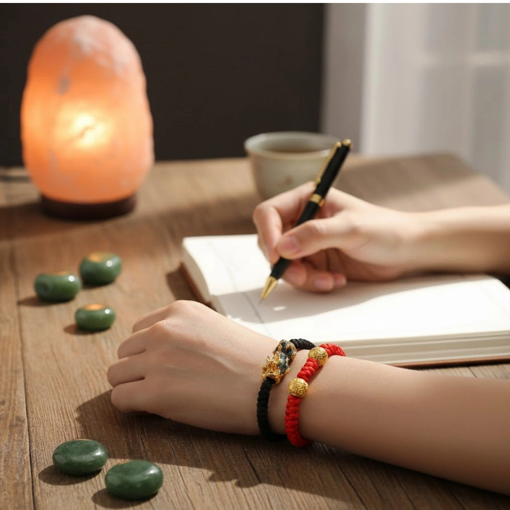 Guardian Pixiu Red Black Lucky Wealth Bracelet