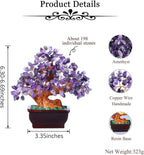 Aura Amethyst Crystal Tree Bonsai Style - Spiritual Wisdom and Calm