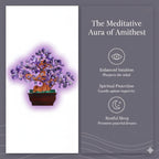 Aura Amethyst Crystal Tree Bonsai Style - Spiritual Wisdom and Calm