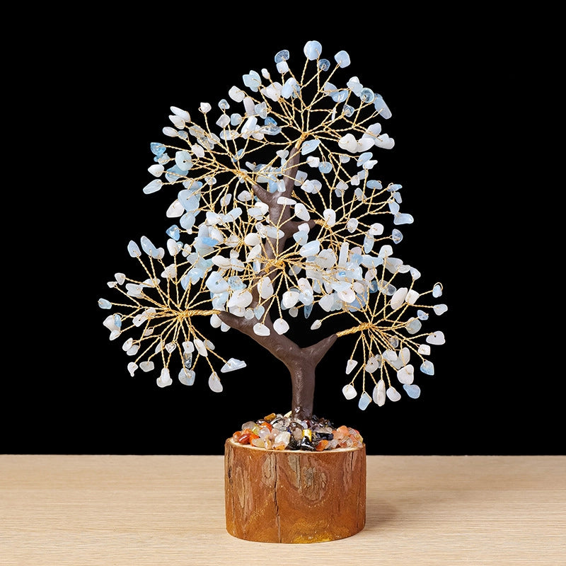 Vitality Aquamarine Crystal Tree - Tranquility and Clear Communication