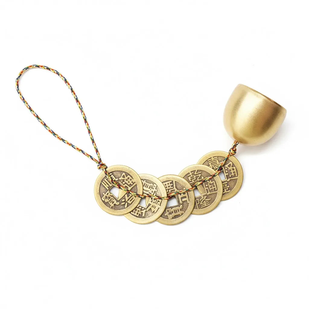 Feng Shui Wind Chime -Traditional Brass Bell for Wealth and Protection