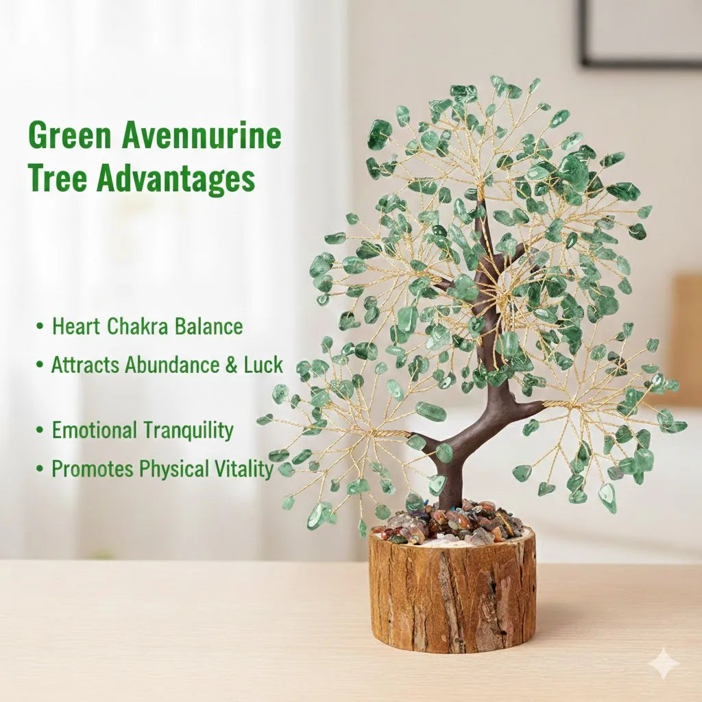 Vitality Green Aventurine Crystal Tree - Prosperity and Emotional Healing