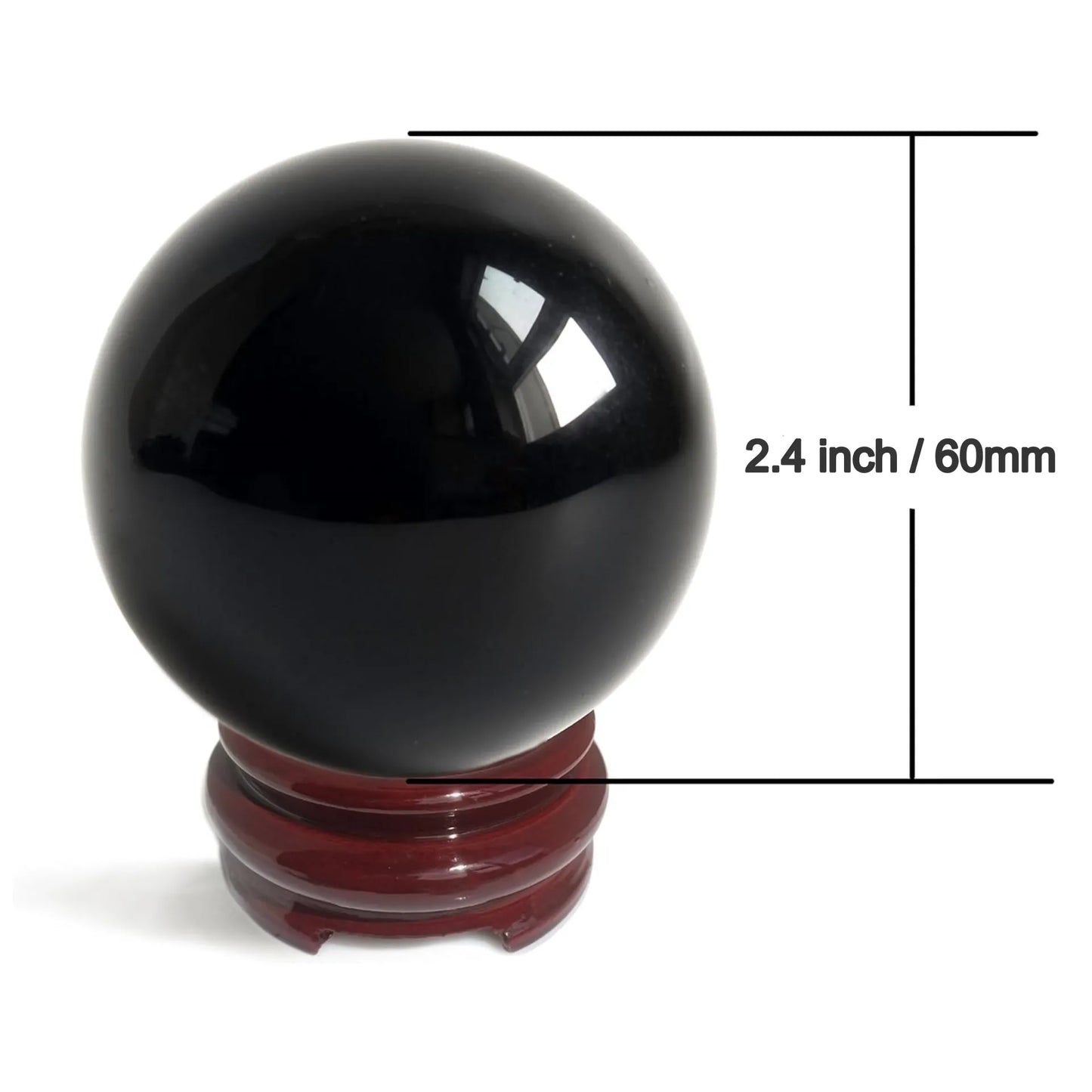 Obsidian Crystal Sphere - Shield for Protection and Negative Energy Detox