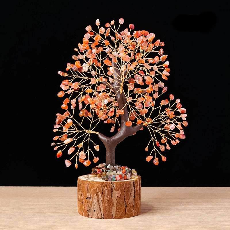 Vitality Red Agate Crystal Tree for Grounding, Protection and Root Chakra Balance