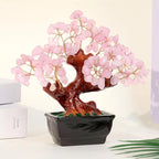 Aura Rose Quartz Crystal Tree Bonsai Style - Love and Emotional Healing