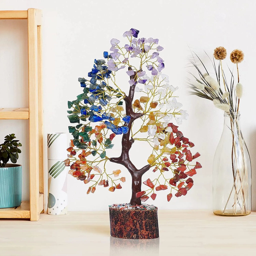 Vitality Seven Chakra Crystal Tree - Positive Energy, Healing & Prosperity