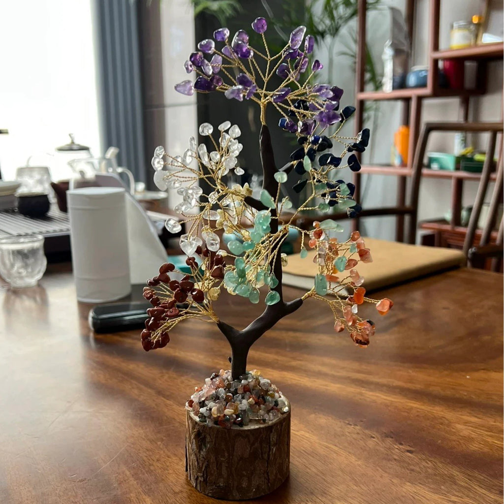 Vitality Seven Chakra Crystal Tree - Positive Energy, Healing & Prosperity