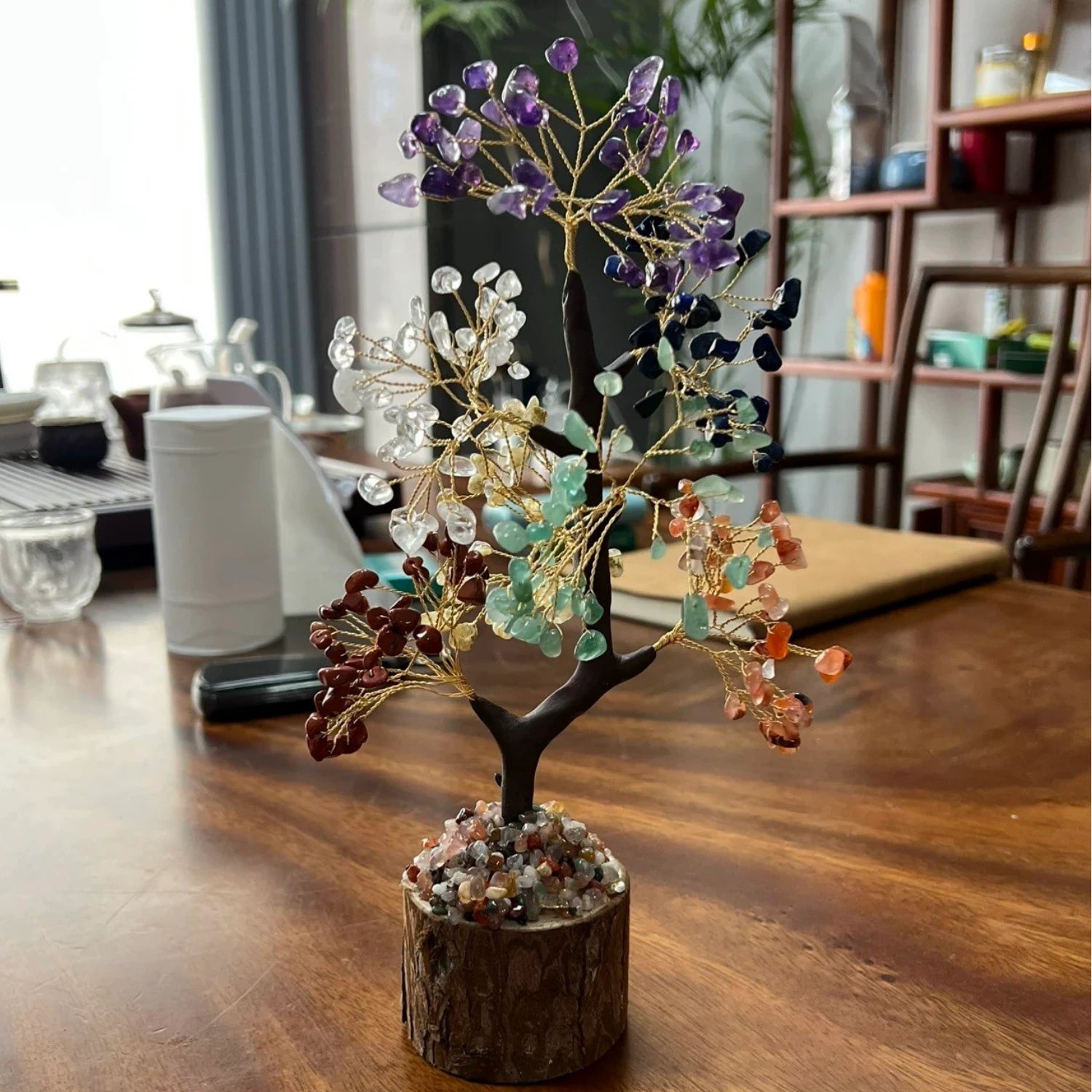 Vitality Seven Chakra Crystal Tree - Positive Energy, Healing & Prosperity