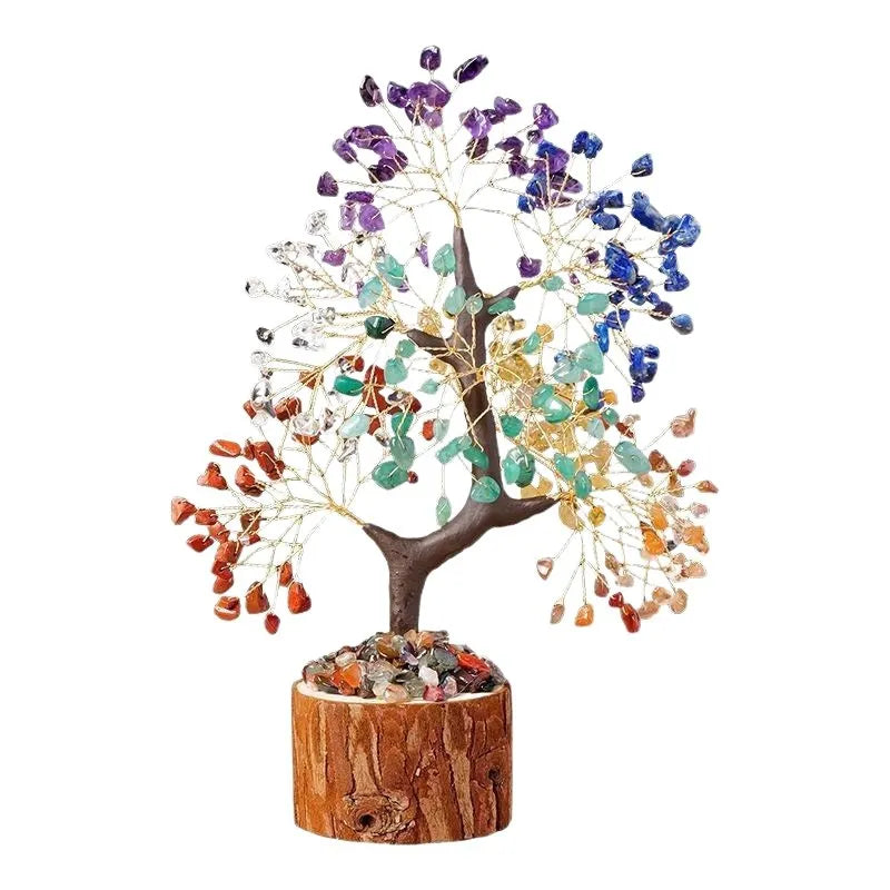 Vitality Seven Chakra Crystal Tree - Positive Energy, Healing & Prosperity